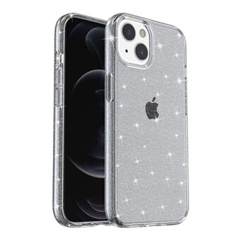 Niet-vergelend sprankelend poederontwerp Zachte TPU + harde pc-valbescherming Schokbestendige hoes Achterkant voor iPhone 13 mini 5,4 inch