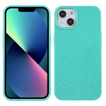 Valbestendige Wheat Straw Style TPU-beschermende achterkant van de telefoon voor iPhone 13 mini - Groen