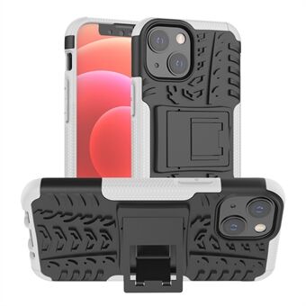 Tyre Texture TPU + PC 2-in-1 schokbestendige beschermhoes met houder voor iPhone 13 mini 5.4 inch