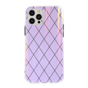 Aurora Rhombus Pattern Anti Fall Acryl + TPU telefoonhoesje voor iPhone 13 mini - Paars