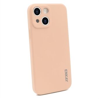 ENKAY Effen kleur Nauwkeurige opening Anti-kras vloeibare siliconen telefoonhoes voor iPhone 13 mini 5.4 inch