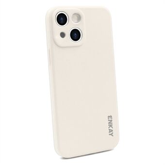 ENKAY Effen kleur Nauwkeurige opening Anti-kras vloeibare siliconen telefoonhoes voor iPhone 13 mini 5.4 inch