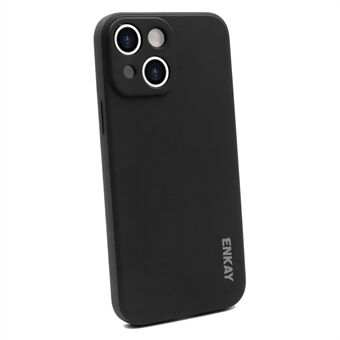 ENKAY Effen kleur Nauwkeurige opening Anti-kras vloeibare siliconen telefoonhoes voor iPhone 13 mini 5.4 inch