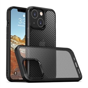 Carbon Fiber Textuur TPU + Acryl Mobiele Telefoon Achterkant Beschermhoes voor iPhone 13 mini 5,4 inch