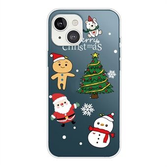 Kerstseries Patroon Bedrukking IMD Soepele Flexibele Beschermende TPU Hoes voor iPhone 13 mini 5.4 inch