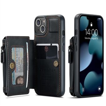 CASEME C20-serie Ritsvak Kaartsleuven Portemonneeontwerp PU-leer en TPU-achterkant voor iPhone 13 mini 5,4 inch