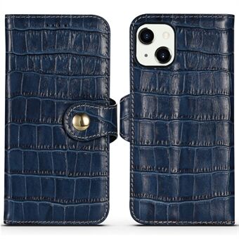 Krokodil Textuur Lederen Portemonnee Stand -Fall TPU Interieur Telefoon Cover voor iPhone 13 mini 5.4 Inch