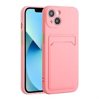 Flexibele achterkant van TPU-telefoon met kaartsleuf voor iPhone 13 mini 5,4 inch