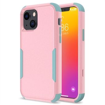 3-in-1 afneembare mobiele telefoonhoes Schokbestendig antikrasbeschermer TPU + pc-telefoonhoes voor iPhone 13 mini - roze / grijs groen