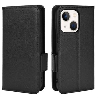 Stand Functie Litchi Textuur PU Lederen Portemonnee Case Magnetisch Slot Folio Flip Cover voor iPhone 13 mini 5,4 inch