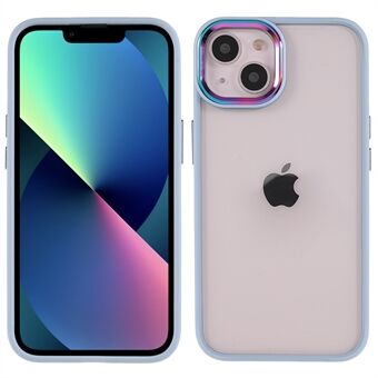 Multicolor galvaniserende metalen cameralens Ring achterkant TPU + acryl hybride hoes voor iPhone 13 mini 5,4 inch