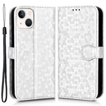 Schokbestendig telefoonhoesje voor iPhone 13 mini 5,4 inch, Stand portemonnee-cover Dot patroon bedrukt TPU + PU lederen beschermende schaal