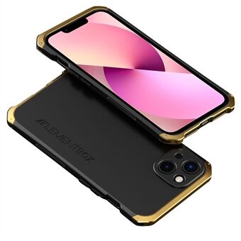 ELEMENT BOX Voor iPhone 13 mini 5.4 inch 3-delig ontwerp Hard PC Back Metal Frame Cover Hybrid Phone Case