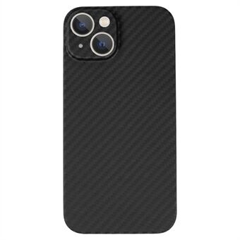 Voor iPhone 13 mini 5.4 inch koolstofvezel textuur mobiele telefoonhoes, nauwkeurige uitsparing aramidevezel achterkant van de behuizing - matzwart