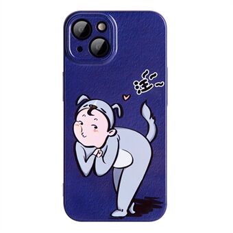 Voor iPhone 13 mini 5.4 inch Cartoon Kat Meisje / Hond Jongen Patroon Afdrukken Paar Telefoon Cover Back Protector Hard PC Case