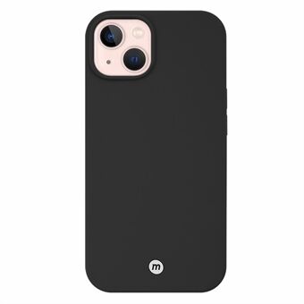 MOMAX flexibele siliconen telefoon beschermhoes compatibel met draadloos opladen voor iPhone 13 mini 5.4 inch - zwart