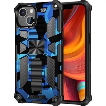 Camouflagepatroon Valbestendige telefoonhoes met magnetische plaat voor iPhone 13 Pro Max 6,7 inch