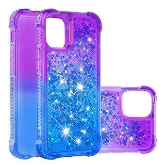 Gradient Quicksand Series Sparkle Liquid Waterfall Luxe TPU Bumper Cover voor iPhone 13 Pro Max 6,7 inch