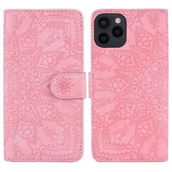 Opdruk Floral Design PU lederen flip portemonnee Bookstyle magnetische Stand beschermhoes voor iPhone 13 Pro Max 6,7 inch