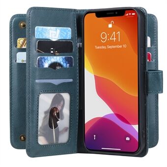 Meerdere kaartsleuven Valbestendige portemonnee Ontwerp Telefoonhoes Stand Shell voor iPhone 13 Pro Max 6,7 inch