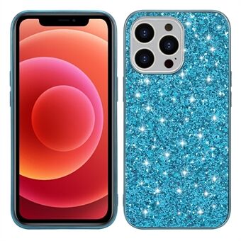 Shiny pailletten die TPU-frame verzinken + pc hybride telefoon beschermhoes voor iPhone 13 Pro Max 6,7 inch