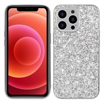 Shiny pailletten die TPU-frame verzinken + pc hybride telefoon beschermhoes voor iPhone 13 Pro Max 6,7 inch