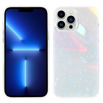 KINGXBAR Shell Serie Anti- Scratch Glitter Licht Slanke IMD Galvaniseren Laser Telefoon Cover voor iPhone 13 Pro Max 6.7 Inch