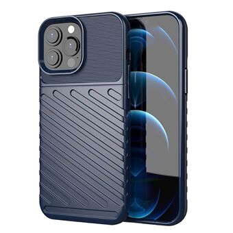 Thunder Series Twill Textuur TPU Dikker Mobiele Telefoon Achterkant voor iPhone 13 Pro Max 6,7 inch