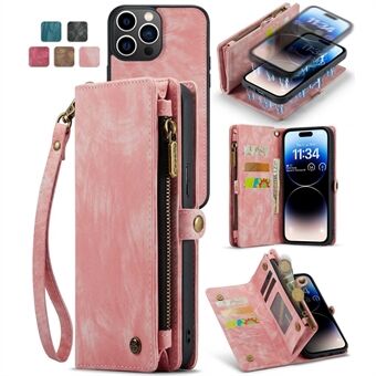 CASEME 008-serie schokabsorberend afneembaar 2-in-1 multifunctioneel TPU + PU lederen Stand voor iPhone 13 Pro Max 6,7 inch