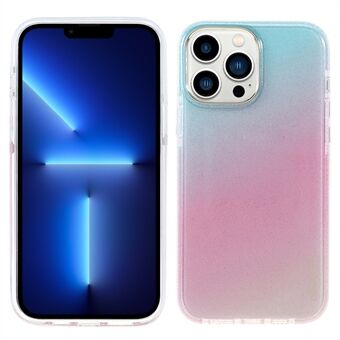 KINGXBAR Glittergradiënt TPE + PC + TPU Anti-kras Schokbestendige achterkant voor iPhone 13 Pro Max 6,7 inch