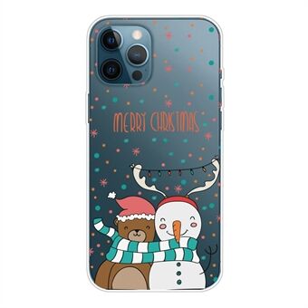 Kerstserie Patroon Printen Beschermende TPU IMD Anti-Slip Hoes voor iPhone 13 Pro Max 6.7 inch - Kerst Vijf