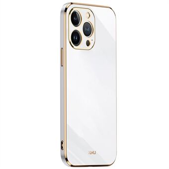XINLI for iPhone 13 Pro Max 6.7 inch Drop Protection Precise Cutout Protector Electroplating Golden Edge Soft TPU Case