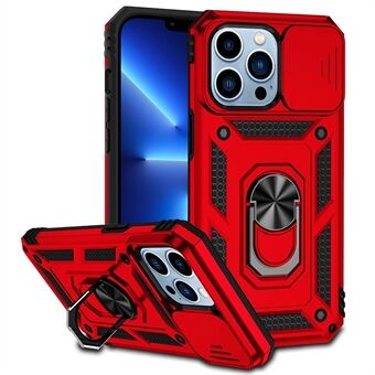 Voor iPhone 13 Pro Max 6,7 inch camerabescherming ontwerp telefoonhoes standaard hybride pc + TPU shell telefoonhoes