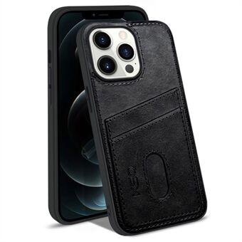 KSQ 003 Series for iPhone 13 Pro Max 6.7 inch Mobile Phone Case PU Leather Coated PC+TPU Hybrid Anti-fall Shell with Card Slots