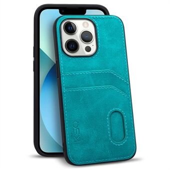 KSQ 001 Series All Edge Wrapped Case for iPhone 13 Pro Max 6.7 inch, Card Slots Design Soft TPU+PC+PU Leather Phone Cover