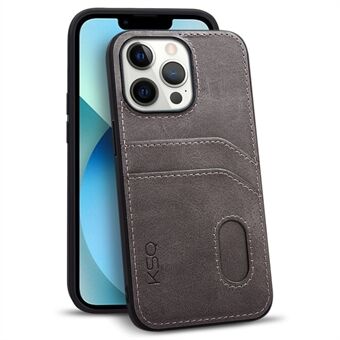 KSQ 001 Series All Edge Wrapped Case for iPhone 13 Pro Max 6.7 inch, Card Slots Design Soft TPU+PC+PU Leather Phone Cover