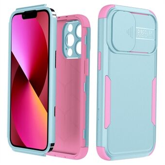 Voor iPhone 13 Pro Max 6.7 inch Commuter Series Drop-proof TPU + PC Hybrid Phone Case met Slide Camera Cover