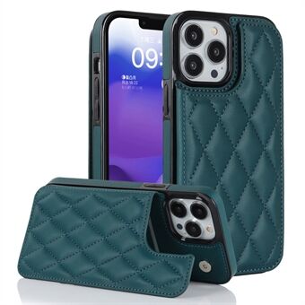 Voor iPhone 13 Pro Max PU-leer + TPU-gsm-hoes Magnetische knop Kickstand Kaarthouder Telefoonhoes