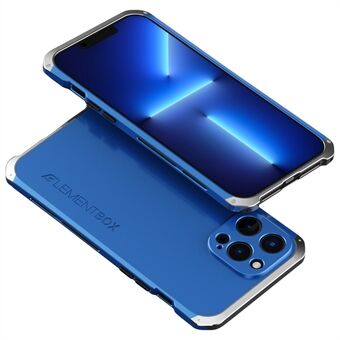 Voor iPhone 13 Pro Max 6,7 inch pc + metalen Edge 3-delig ontwerp beschermhoes valbestendige achterkant van de telefoon: