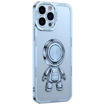 Voor iPhone 13 Pro Max 6.7 inch Spaceman Ontwerp Galvaniseren TPU Phone Case Kickstand Cover met Car Mount Metal Sheet: