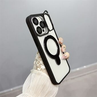 Voor iPhone 13 Pro Max Magnetische Case met Dubbele Kickstand Acryl + TPU Telefoonhoes met Lensbeschermer