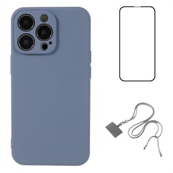 WANLONFENG RB1 serie voor iPhone 13 Pro Max hoesje TPU telefoonhoesje met schermbeschermer en handsfree mogelijkheid.