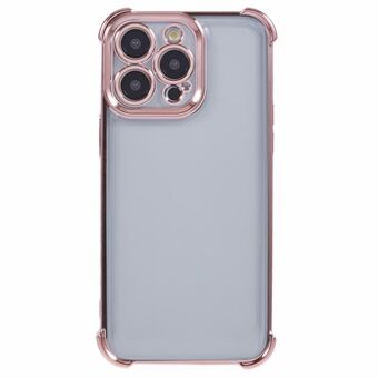 Voor iPhone 13 Pro Max TPU Hoesje Transparante Anti-Val Telefoonhoesje met Een Zijde Met Hartjes Patroon