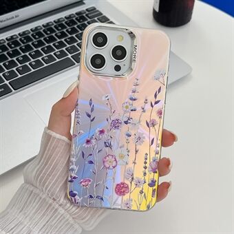 Voor iPhone 13 Pro Max hoesje met bloemenpatroon, elektrolytisch gecoate schokbestendige telefoonachterkant.