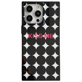 Voor iPhone 13 Pro Max Vierkante Hoes Patroon TPU Zachte Telefoonhoes Glanzend Oppervlak