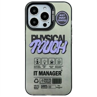 Voor iPhone 13 Pro Max Matte Hoesje PC TPU Engels Tags Gedrukt Telefoon Achterkant Beschermhoes