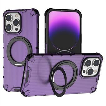 Voor iPhone 13 Pro Max Magnetische Hoes Draaibare Ring Kickstand Valbestendige PC+TPU Telefoonhoes