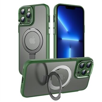 Magnetische telefoonstandaard voor iPhone 13 Pro Max, PC+TPU matte mobiele telefoonhoes