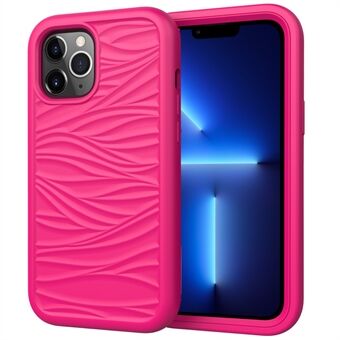 Telefoonhoesje voor iPhone 13 Pro Max 6,7 inch afneembare 2-in-1 pc + siliconen antislip golftextuurhoes