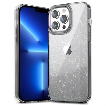 Achterkant van de behuizing voor iPhone 13 Pro Max 6,7 inch PC+TPU Glitter Powder Clear IMD mobiele telefoonhoes